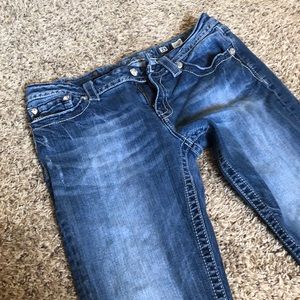 Dark wash miss me bootcut jeans